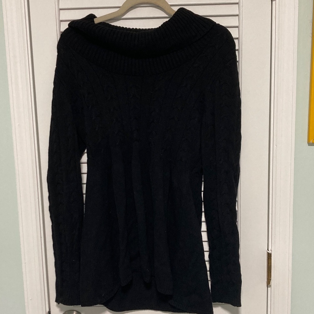 Alfani Black Cowl Neck Sweater